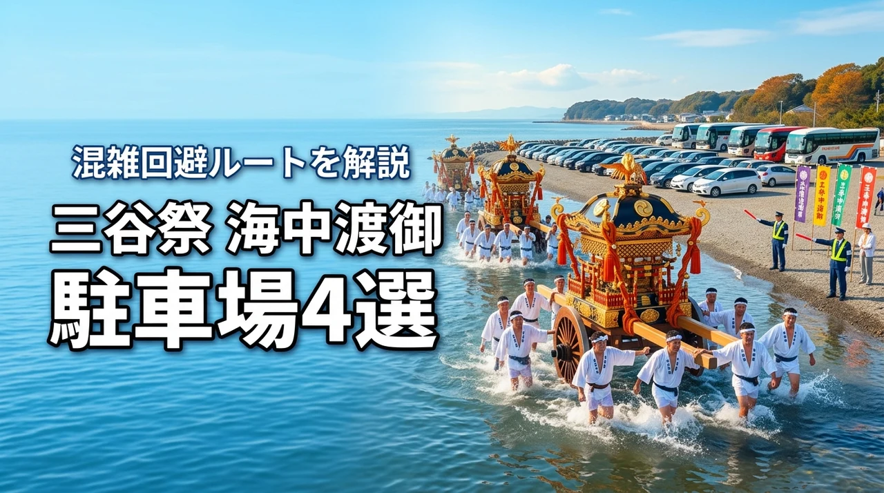 三谷祭（蒲郡）の海中渡御の駐車場4選！混雑回避のコツとおすすめルートを解説