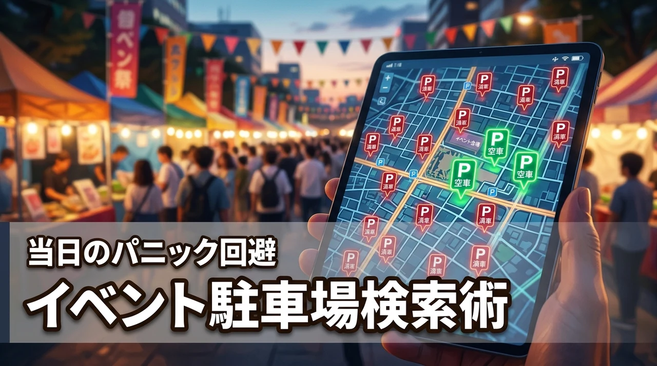 【決定版】イベント時に使える万能な駐車場検索術！当日パニックを防ぐ全手順