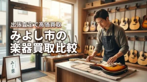 みよし市の楽器買取は出張査定が一番!大切なギターを高く売るための店舗比較