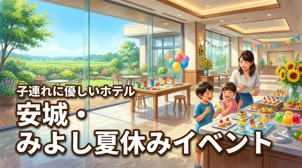 安城やみよしの夏休み子供イベントへ行くならどこ？子連れに優しいホテルも紹介