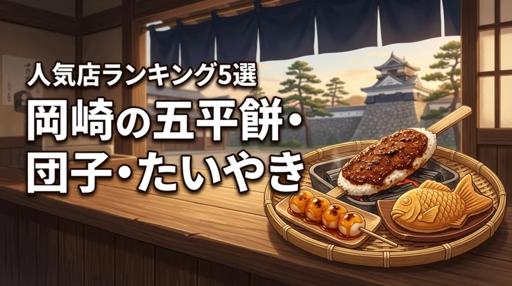 岡崎市で五平餅やみたらし団子、たいやきはどこで売ってる？人気店5選をランキング